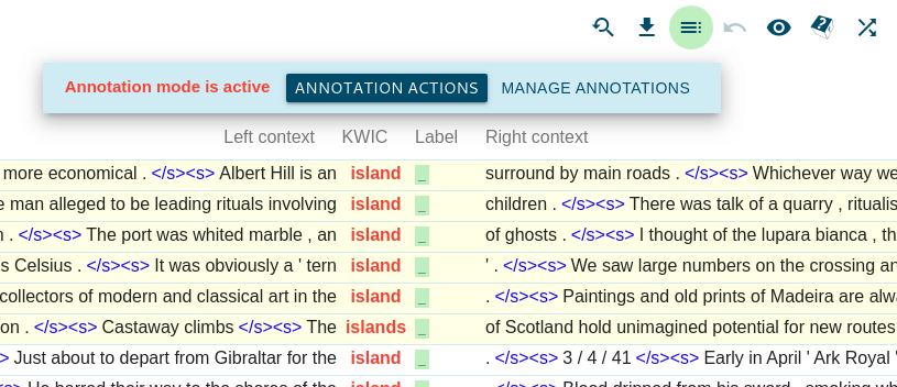 Annotating multiple lines
