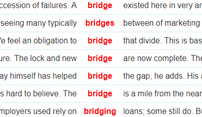 Concordance lines from ukWaC &ndash; British Web corpus 